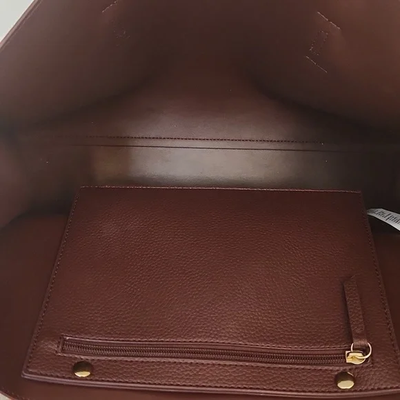 Rachel Zoe Burgandy Arialith in Bordo Vegan Leather Tote - Picture 7 of 9